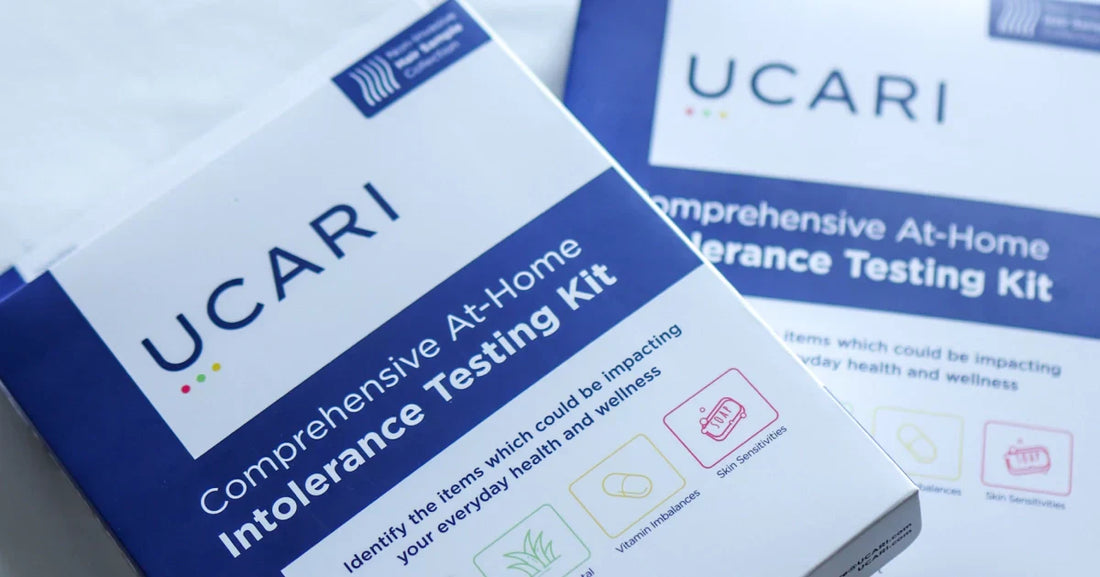 comprehensive At-Home Intolerance Testing Kit with manual showing basics to use test result